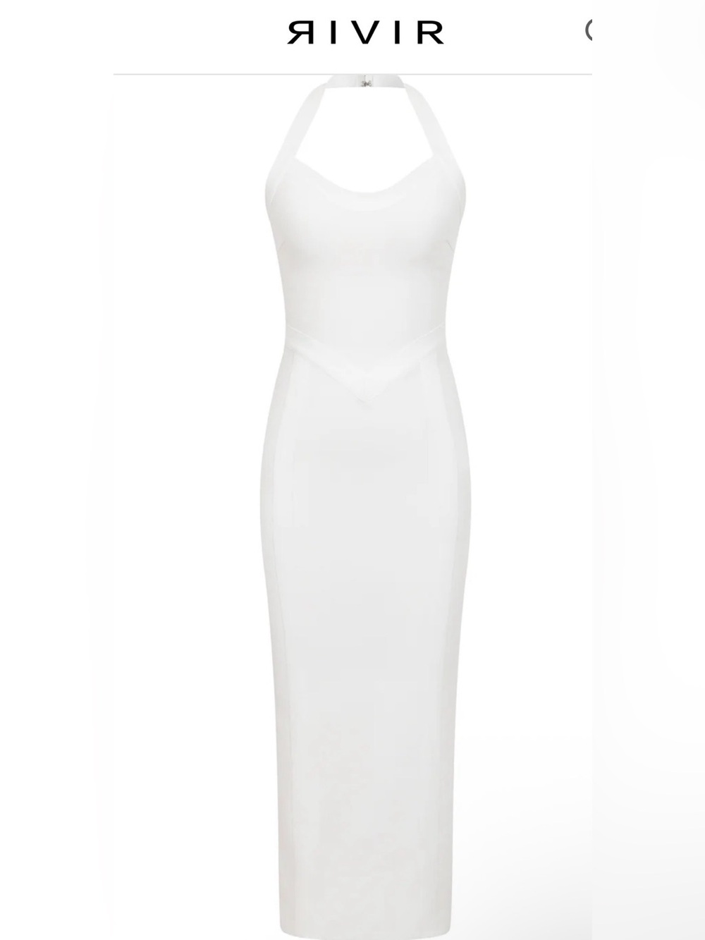 White Halter Maxi Dress size Medium